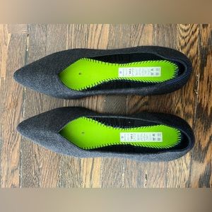 Rothy’s black/dark grey merino points, size 9.5